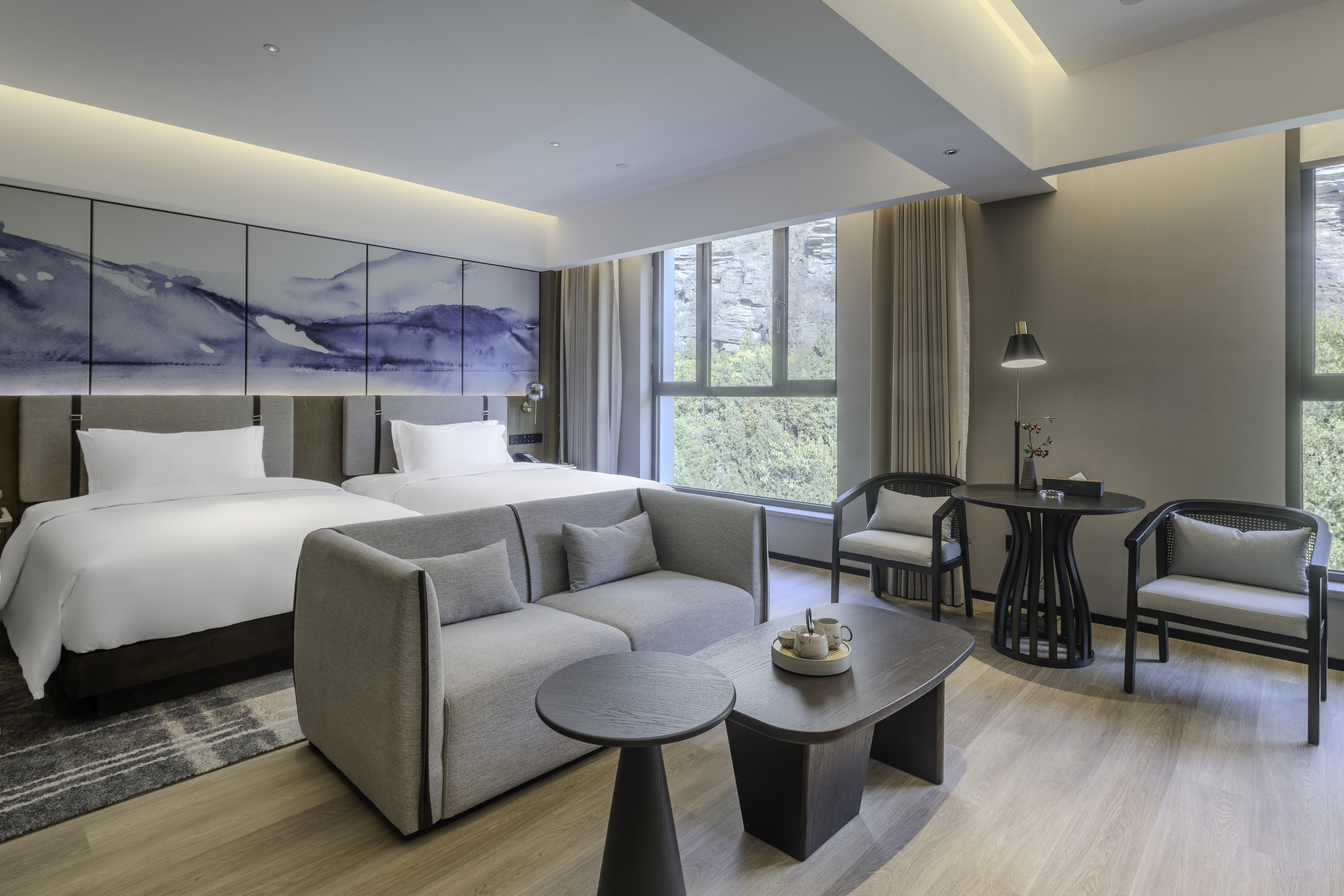 澜境高级双床房-带私汤泡池