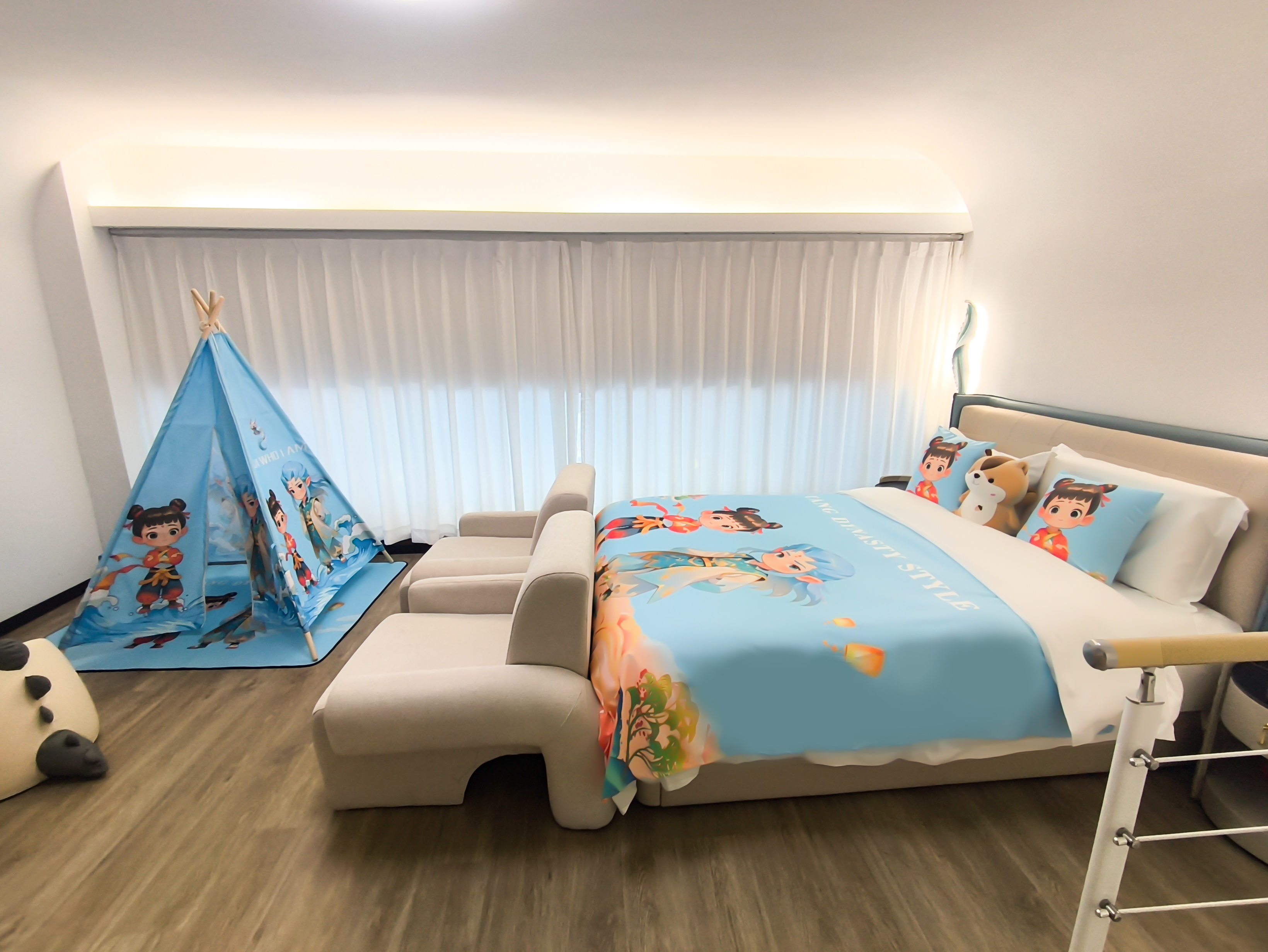 复式亲子直通漂流河房（独立泡池）