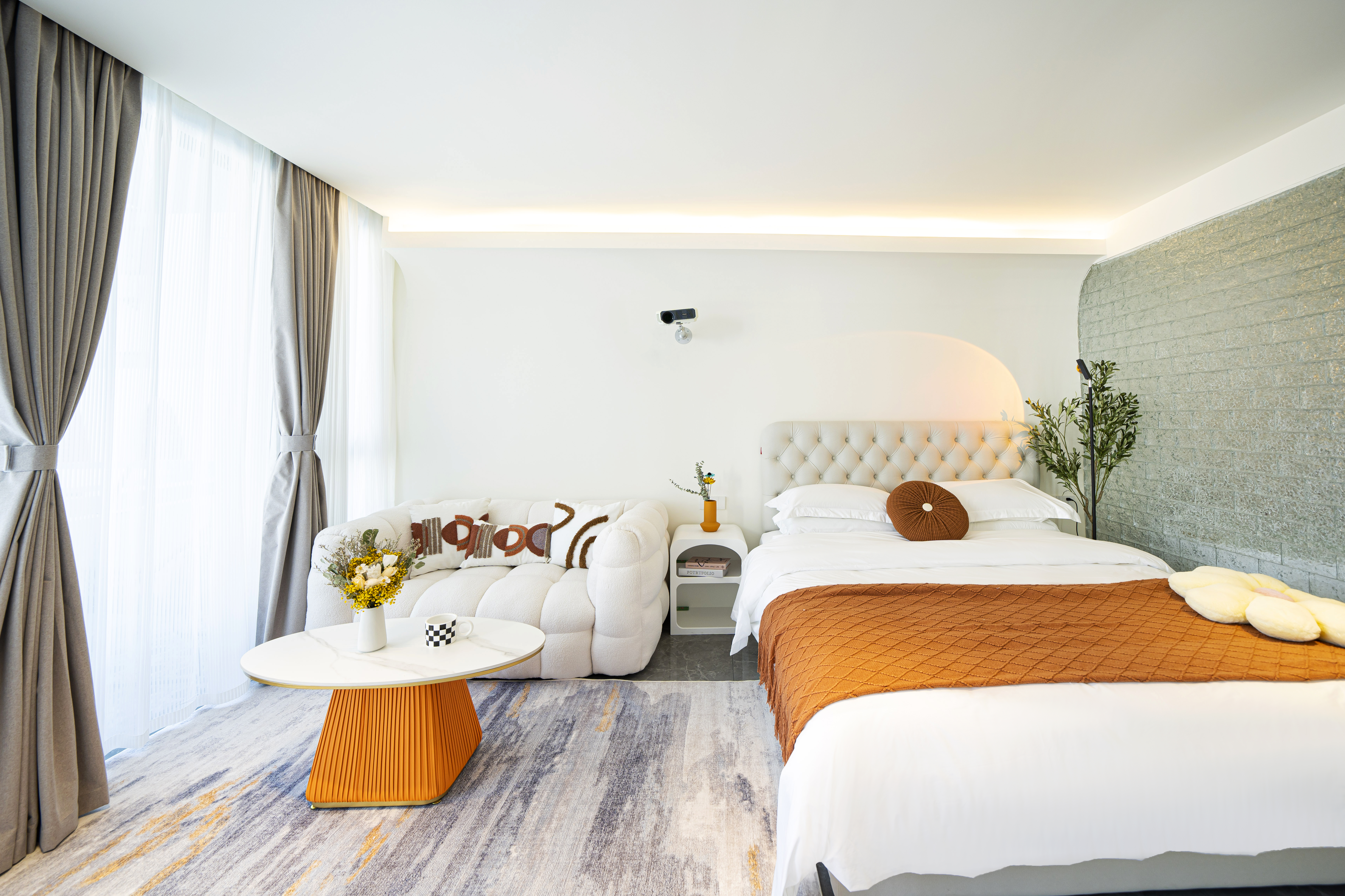 珍珠-180度全景大床房（投影+浴缸+休闲沙发区+智能马桶）