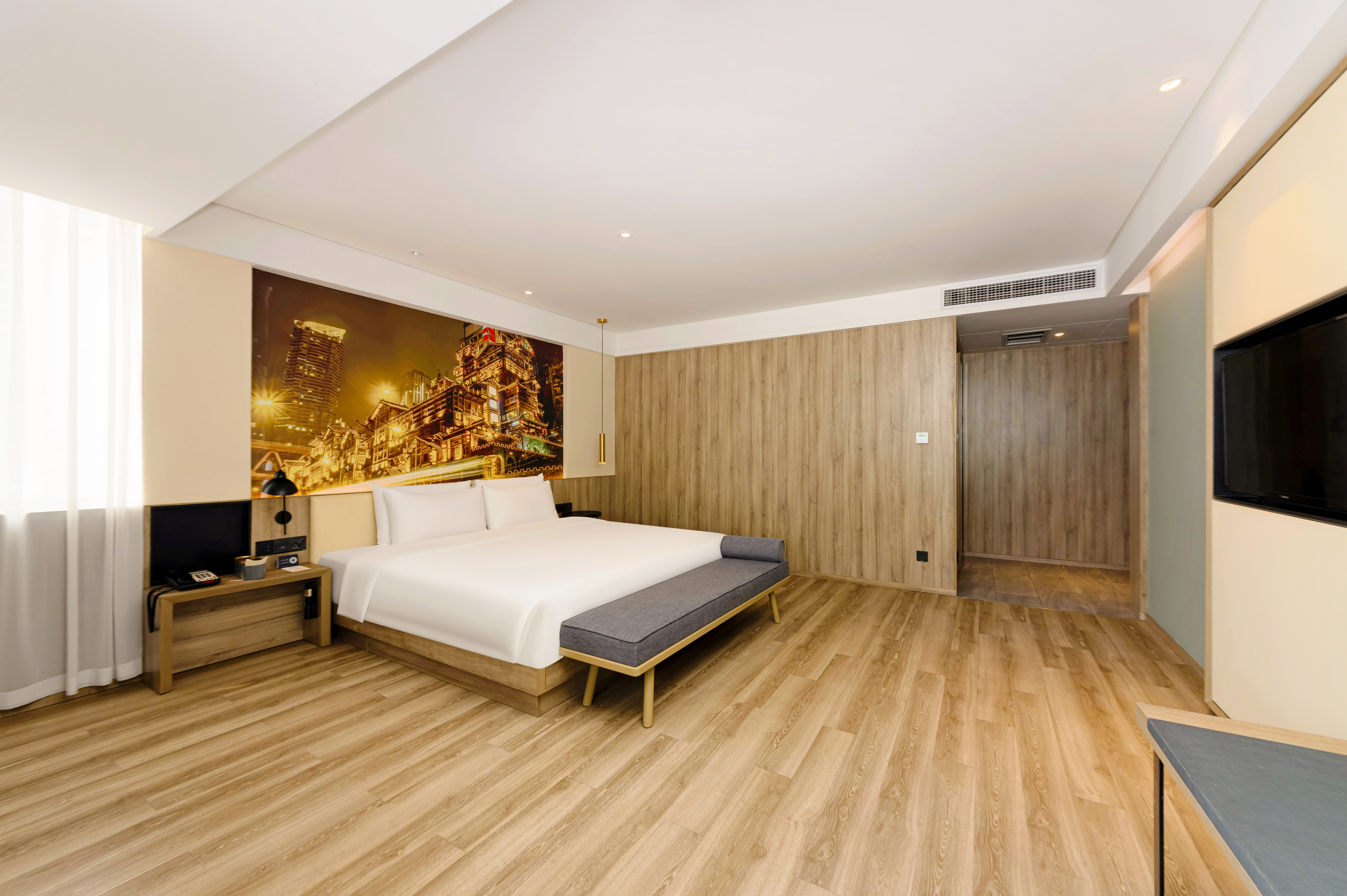 几木景观大床房（深睡PRO枕+LaiFen吹风+小冰箱+浴袍）