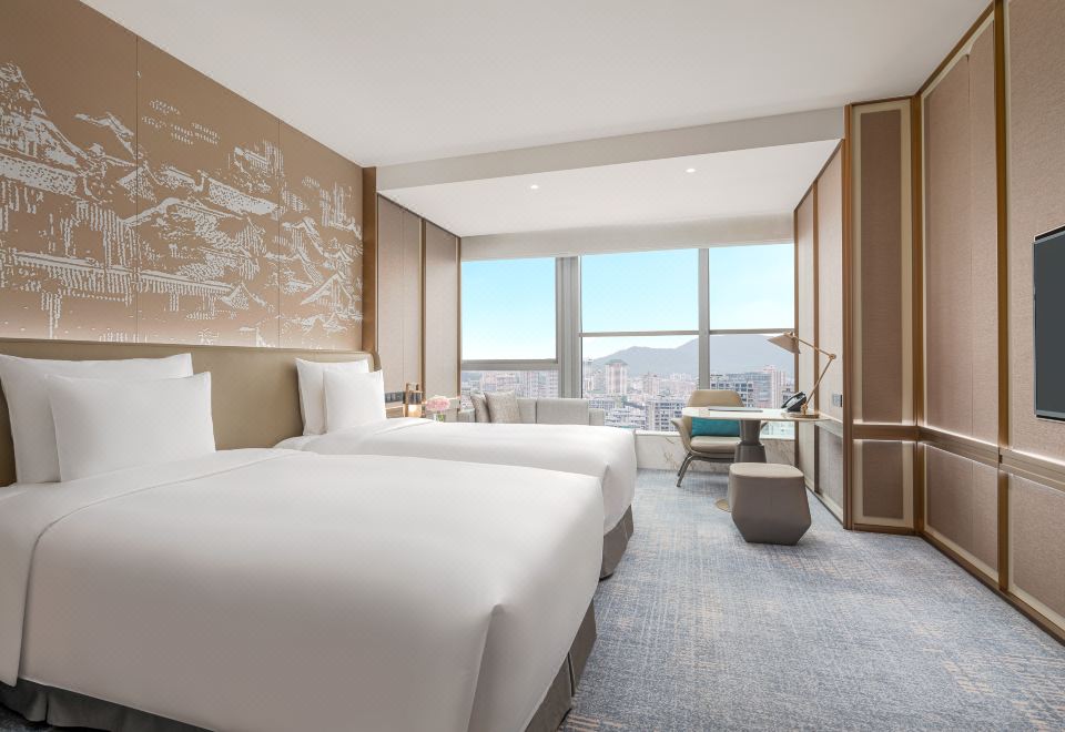 豪华双床房-全景落地窗雅致舒适