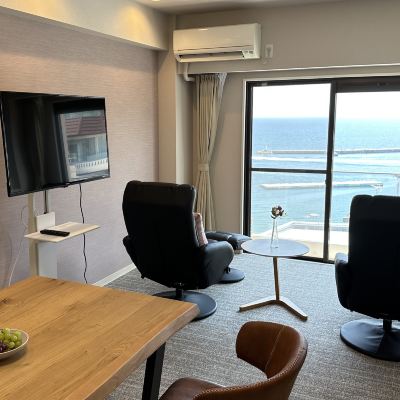 【ｸﾞﾗﾝﾋﾞｭｰﾙｰﾑ】半露天風呂付き客室 貸切温泉のコンドミニアム グランビュー熱海 クーポン