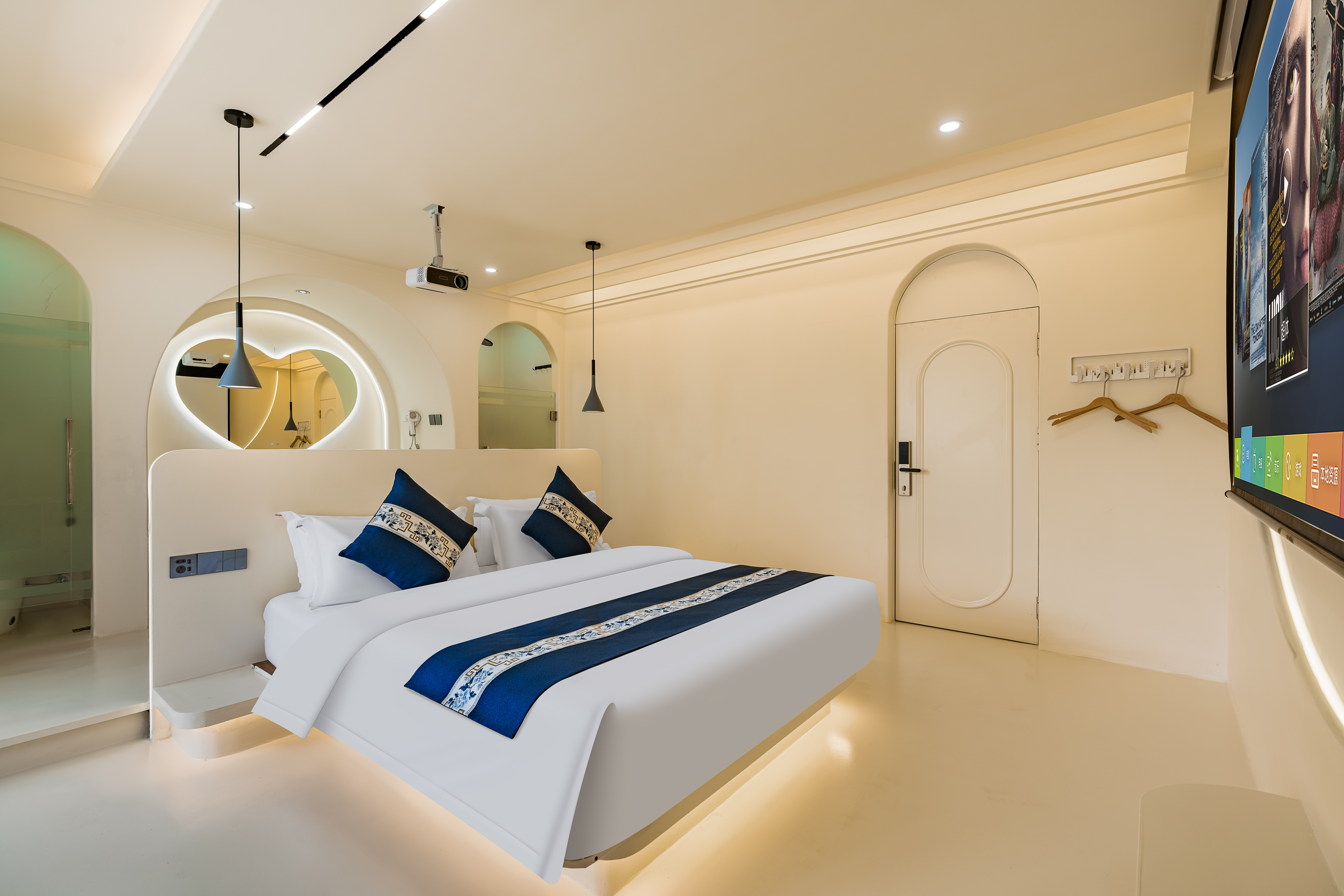 萨米悠韵别墅三床房[100寸1080P投影+智能马桶]