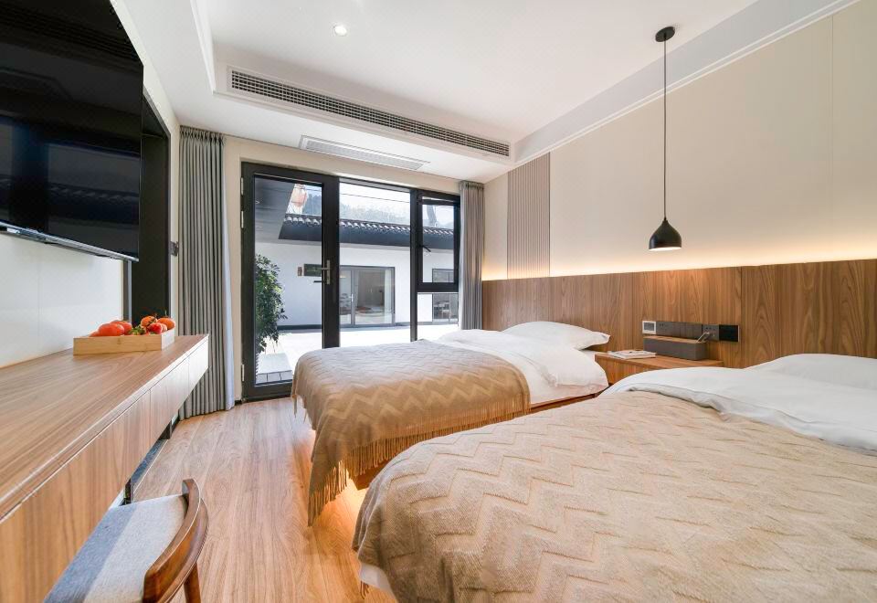 云幕庭院双床房（庭院观景+鹅绒枕被+智能马桶）