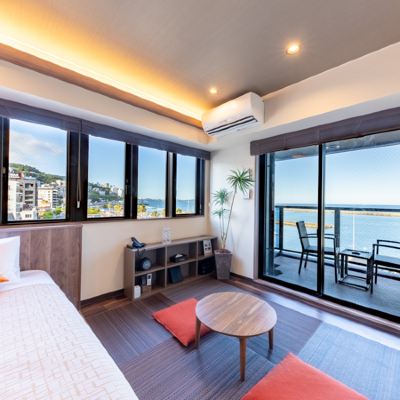 【和モダンスイート】　50㎡＋専用テラス10㎡　信楽焼露天風呂 リブマックスリゾート熱海Ocean クーポン