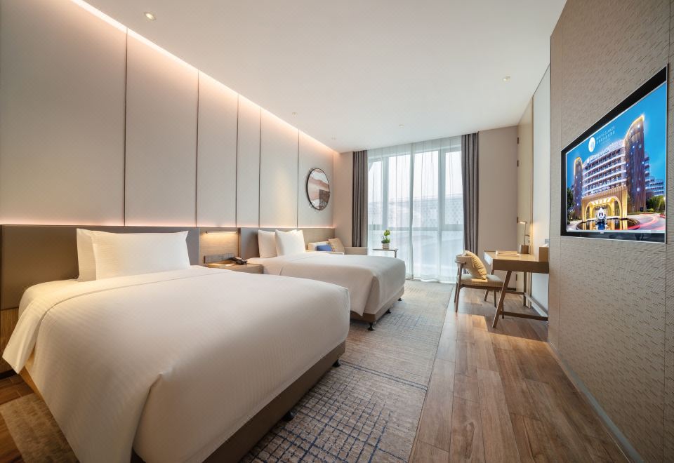 初雪街景双床房