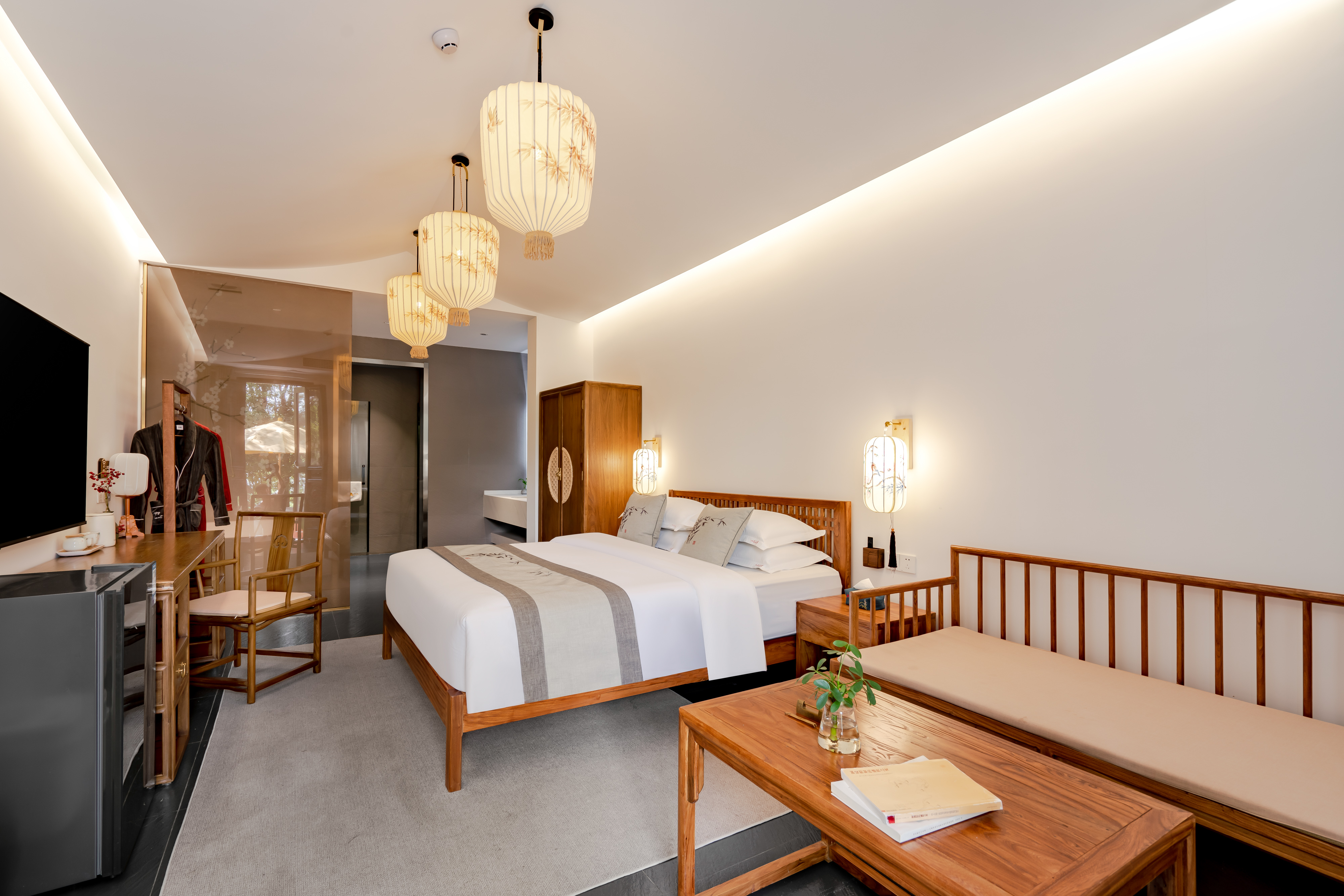 半溪·大床房（全屋暖气+豪华浴缸+戴森吹风机）