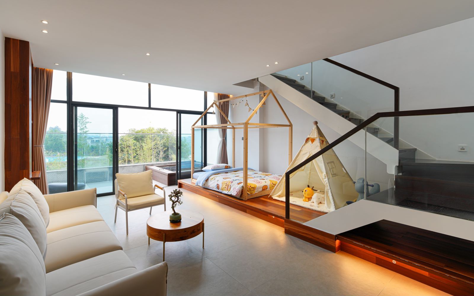 Qi Yu VR Featured Childlike Private Hot Spring Duplex Suite (Cinema + Games)