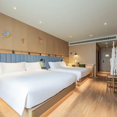 豪華親子房【全景窗+靜謐舒適+孩童用具】 吳先生的飯店（西安小寨科技路地鐵站店）優惠