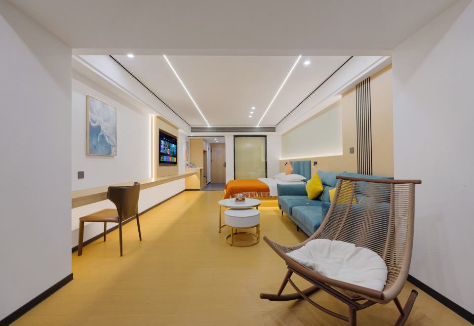 海景轻奢大床房（倚窗摇椅观海景落日+遥望非遗永子棋院+定制静眠床品+智能马桶）