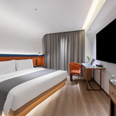 高級大床房「75寸高清投屏+騰訊VIP+深睡乳膠枕」 杭州西湖武林廣場蘭歐國際飯店優惠