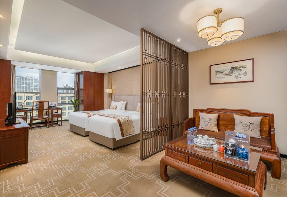 豪華城景雙床房（斯林百蘭床墊+德國高儀恆温沐浴）