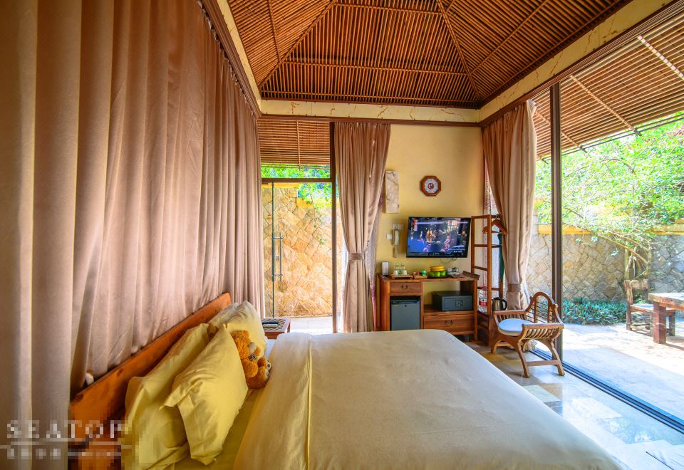 心悦谷亲水别墅大床房-独立庭院-私汤泡池