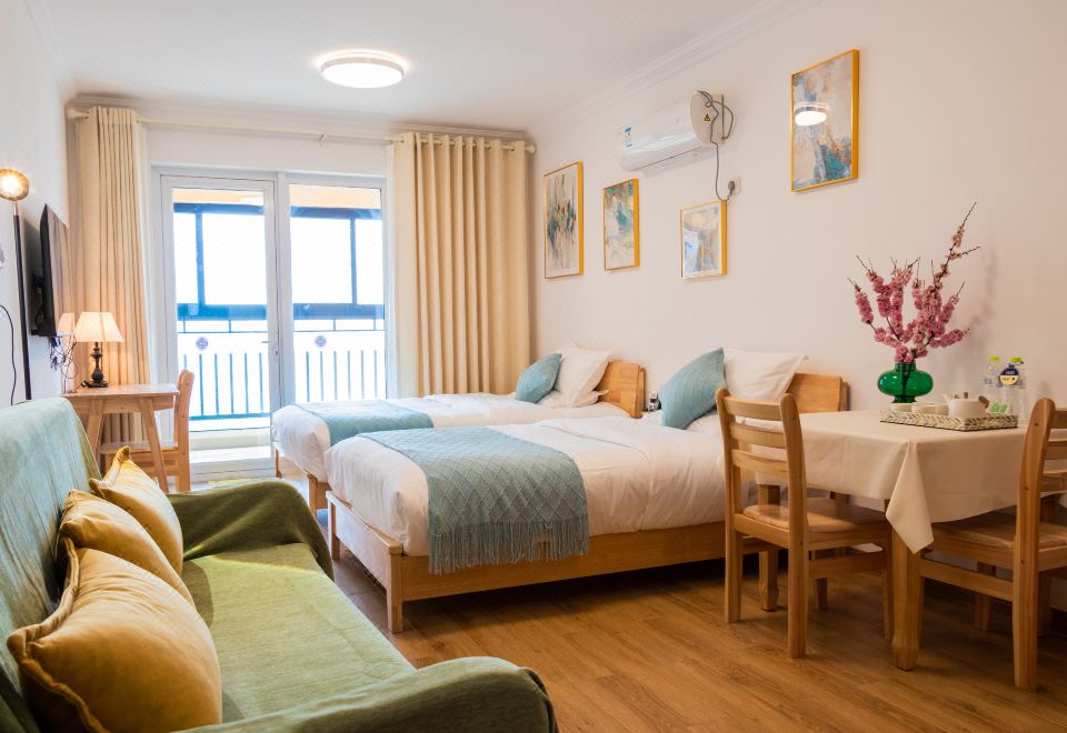 Fusheng Banri:First-Line Sea-View One-Bedroom 2-Bed Family Room