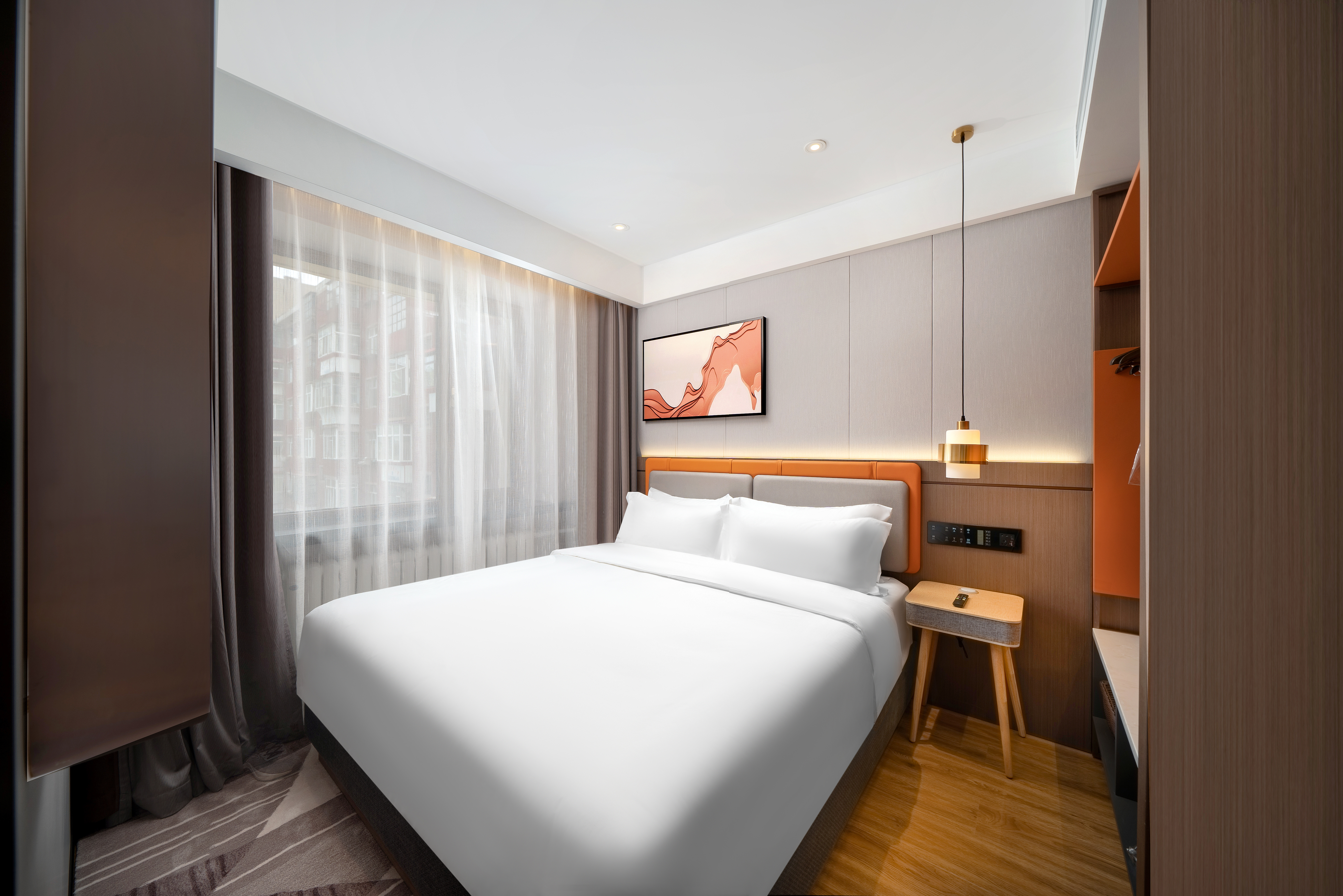 ZMAX Manxi Hotel (Harbin Central Street Sophia Church Store)一张床 XXL（智能语音操控）