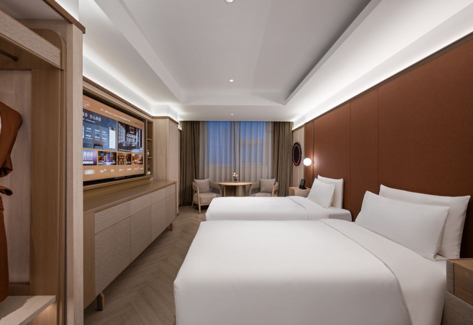 豪华双床房（金可儿KINGLOIL床垫+迷你冰箱+智能客控）