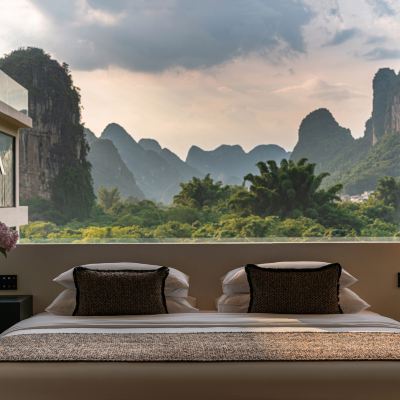 全景榻榻米大床房 陽朔在水一方酒店優惠