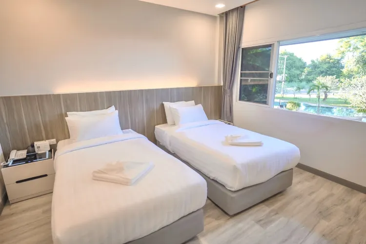 ห้องดีลักซ์ ทวิน วิวสวน