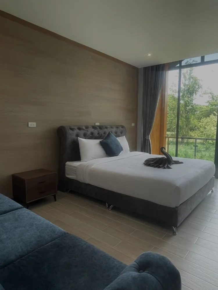 ห้องพักเตียงเดี่ยวพร้อมระเบียง