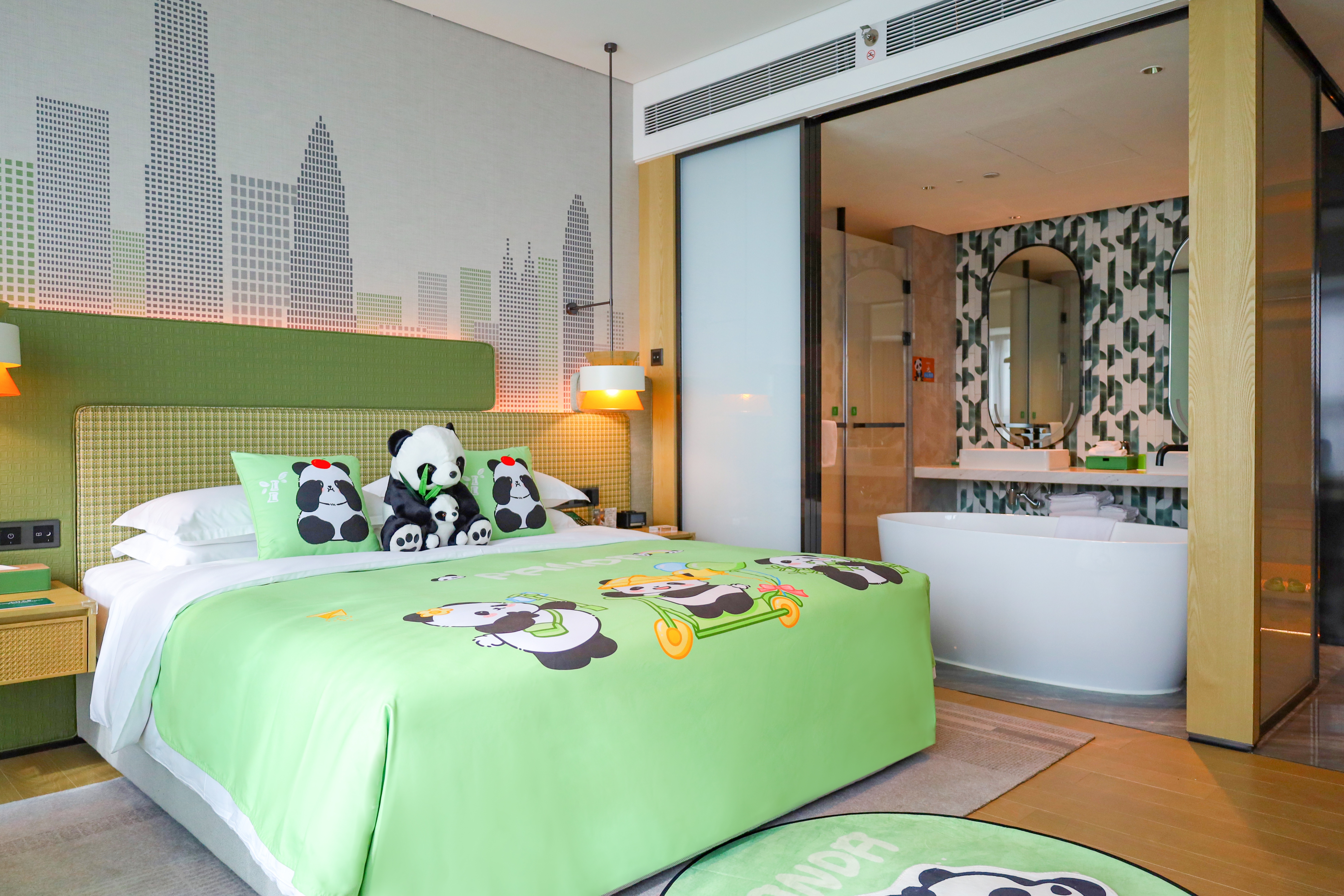 【森系大熊猫】亲子主题套房