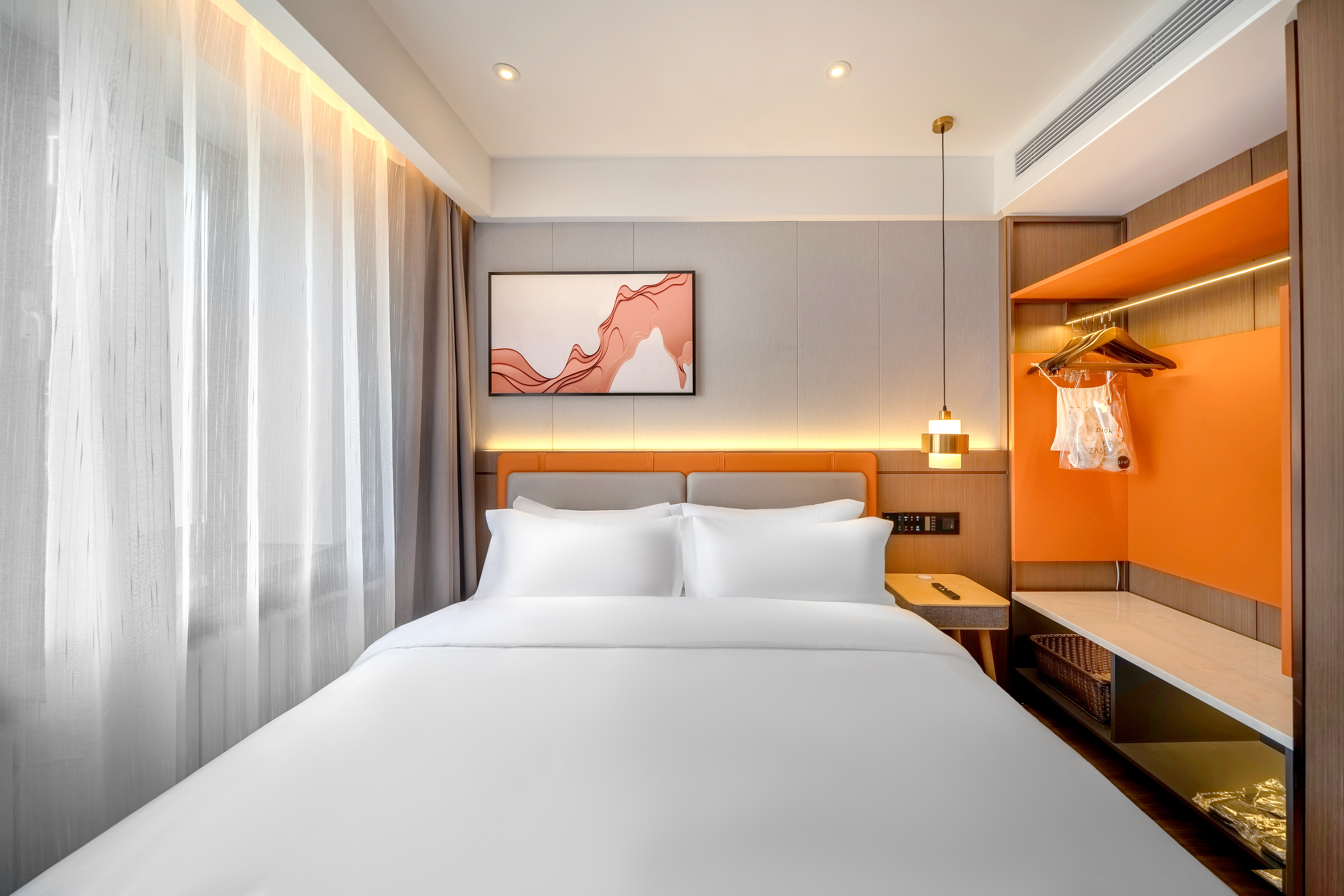 ZMAX Manxi Hotel (Harbin Central Street Sophia Church Store)有个客厅 XL（智能语音操控）