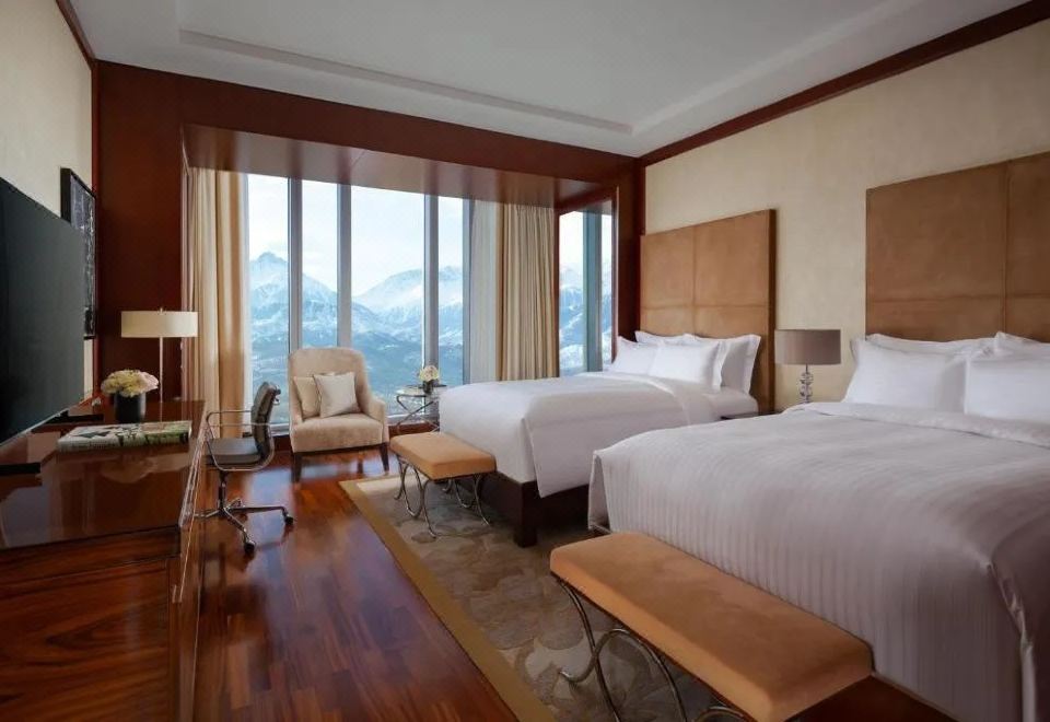 精英轉角雙人房 帶兩張雙人床