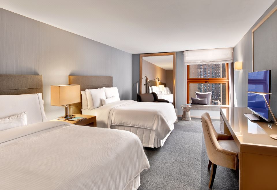 The Westin New York at Times SquareGrand Deluxe Queen Room With Two Queen Bed Adapted Bathtub Mobility And Hearing Accessible