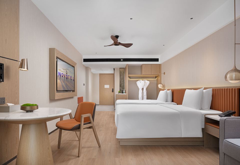 豪華花園海景雙床房（獨立觀海陽台+小冰箱）