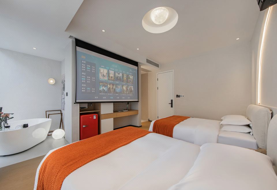 Space KONGEE·Family Pool Stream Tracing Designer Aesthetic Villa (Anji Yun Shang Grassland Resort) Featured Room - Mountain-View (2 Beds) (Bathtub)