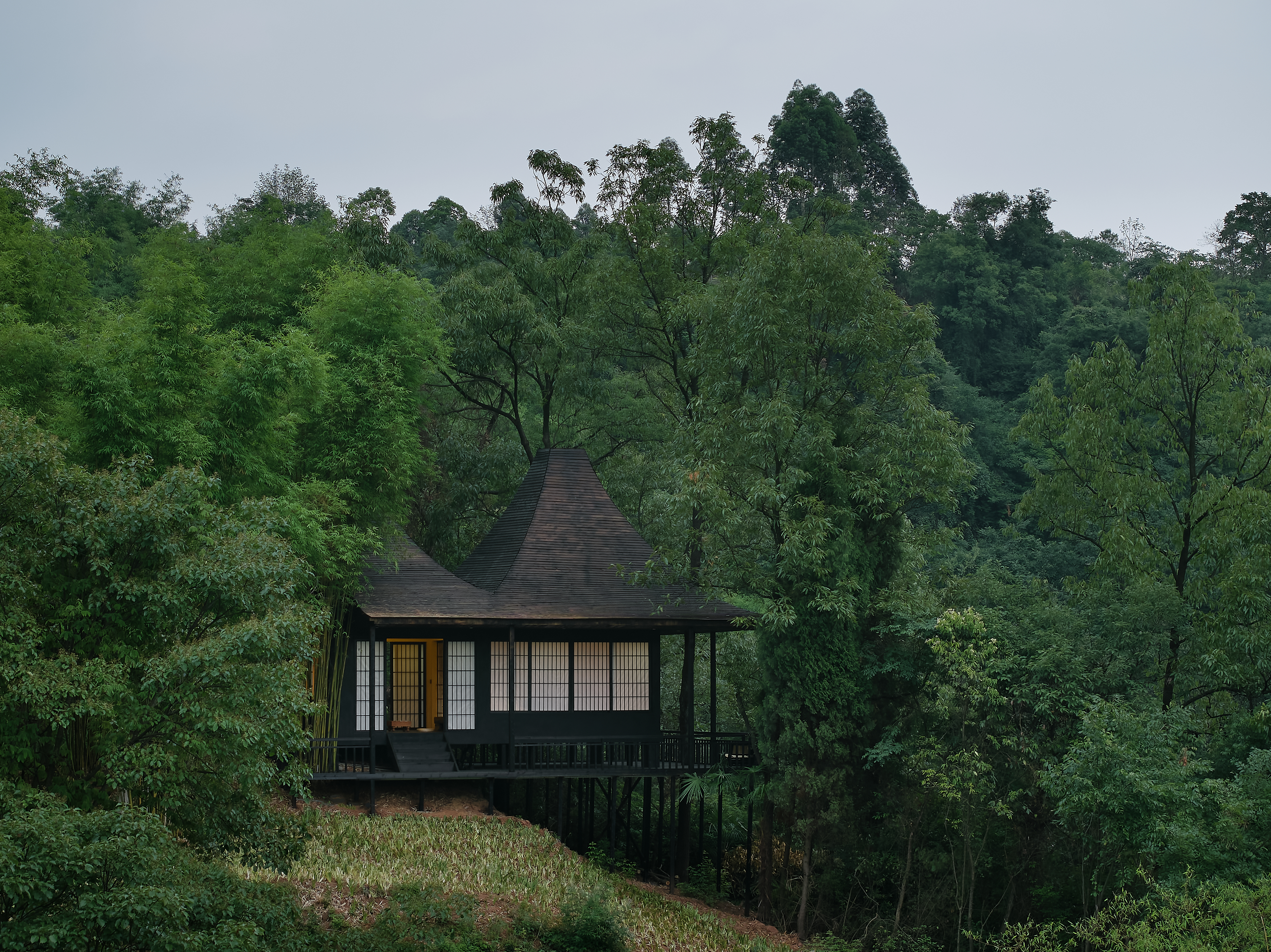 「光野山」宋式悬崖树屋大床房