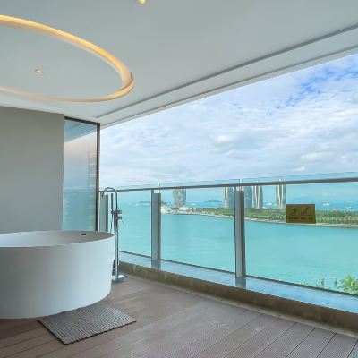 家庭海景套房兩房一廳（獨立觀海陽台+主臥看海+地標景觀+洗衣機） 三亞天成中央海岸海景飯店優惠