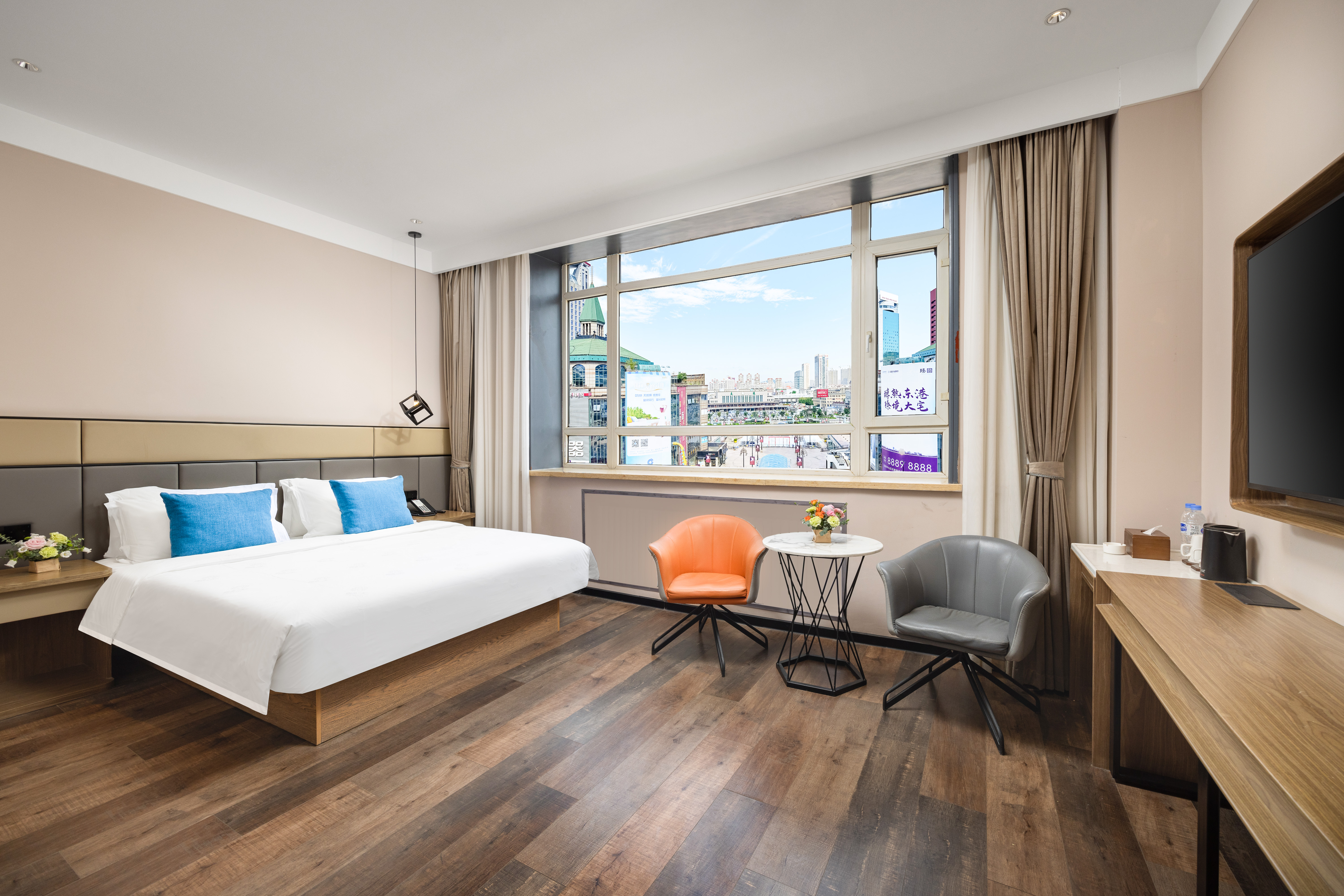 禧致·悠然城景大床房【180°城景+超大化粧镜】