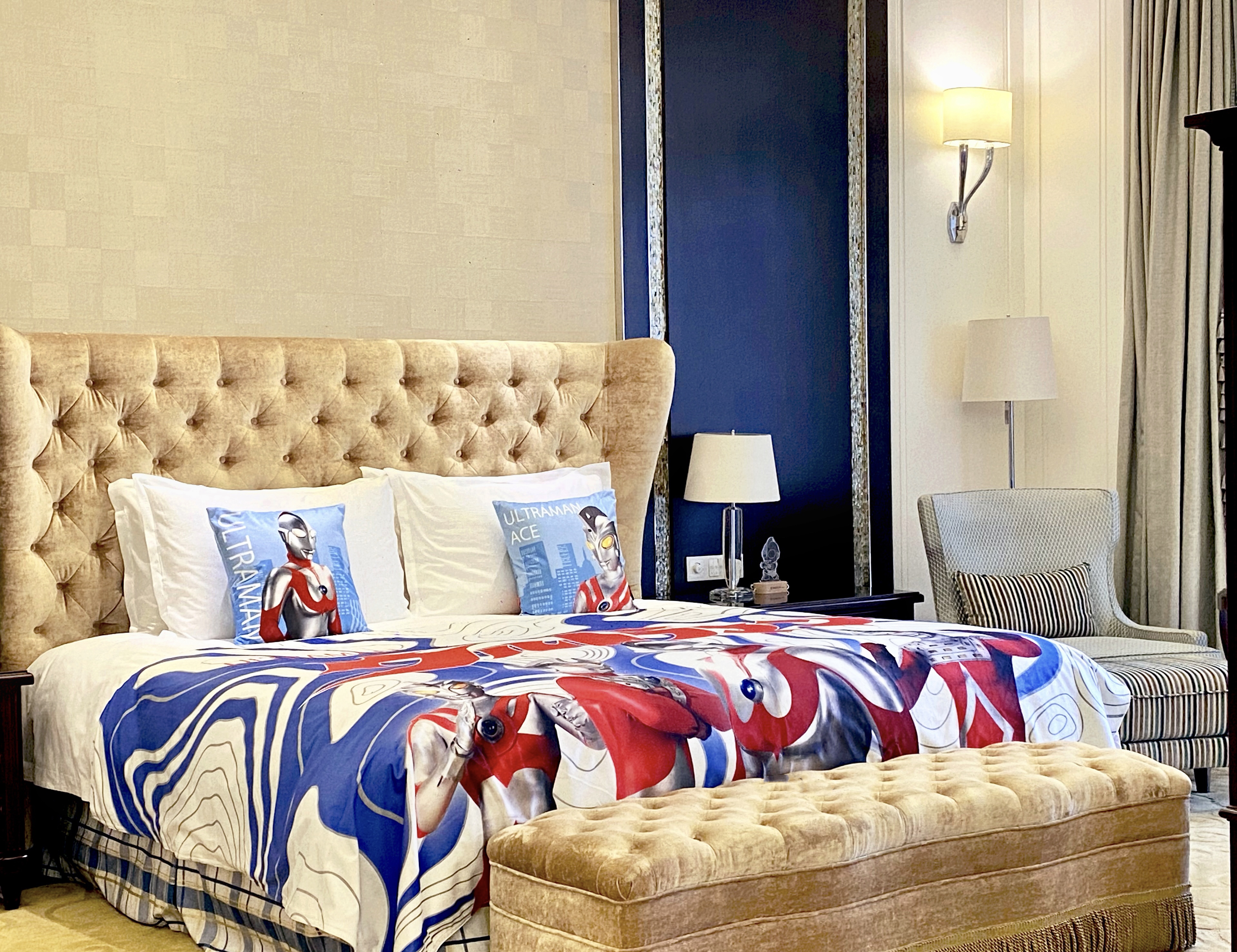 奥特曼主题亲子家庭套房（大客厅，奥特曼玩偶，浴缸）