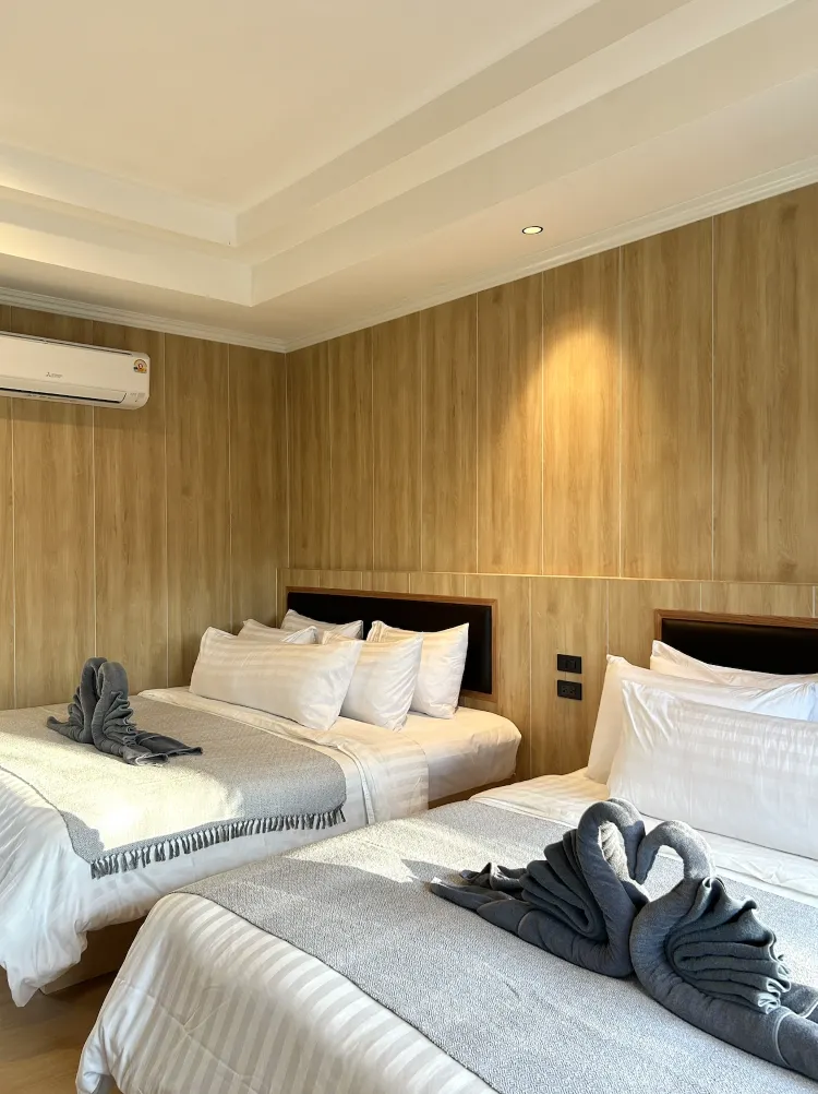 บังกะโลครอบครัววิวสวนพร้อมเครื่องปรับอากาศ