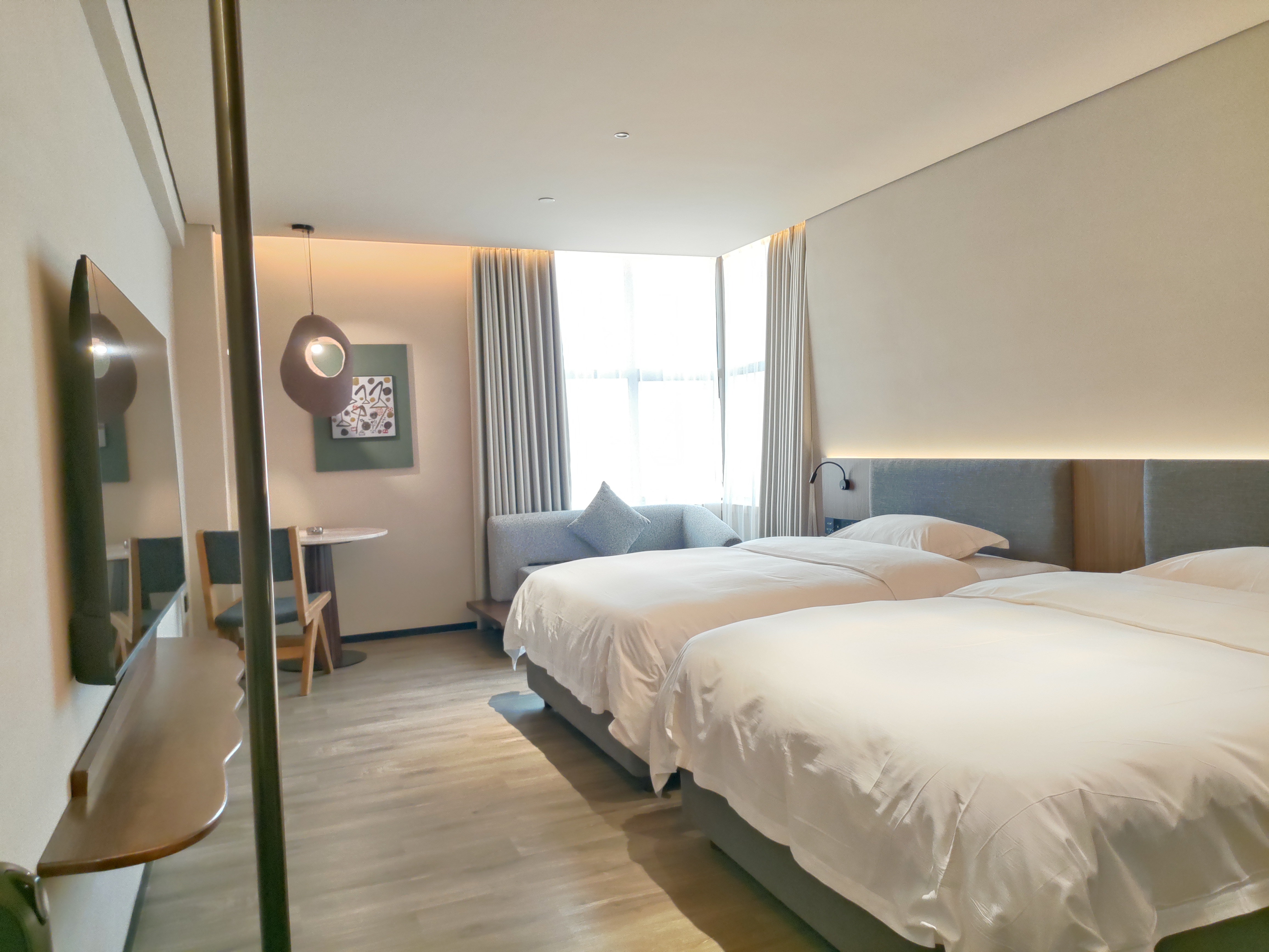 连南马拉松舒适豪华双床房安静零压舒适