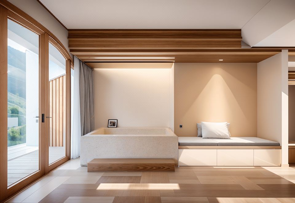 原来是你|私汤温泉大床房+智能+阳台+地暖+哈士奇冰吧