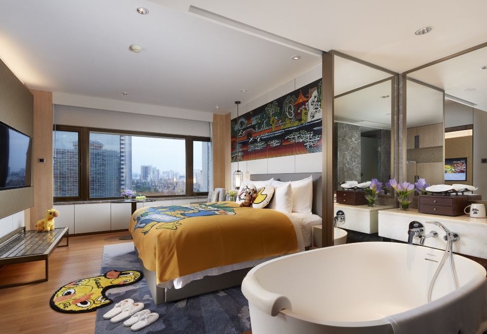 盼酷小黃鴨親子主題大床房