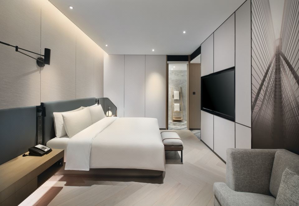 单卧江景高楼层套房|戴森吹风机+智能马桶