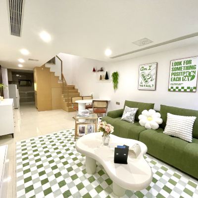 舒適清新兩室一廳複式套房（大冰箱+洗衣機） 廈門雲海·遇璽飯店公寓（五緣灣萬達店）優惠