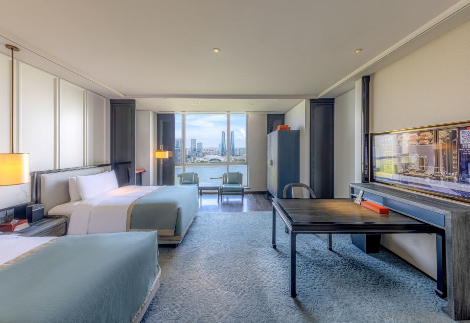 豪华江景双床房+一线大莲花江景