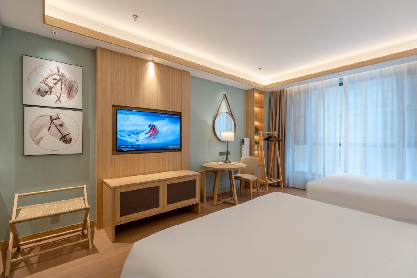 家庭双床房（加湿器+金可儿舒睡床品+小冰箱）