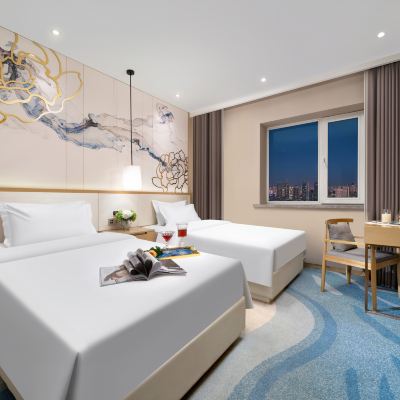 私享·高級雙床房（慕斯床墊&辦公桌&加濕器） 哈爾濱悅楓飯店（中央大街地鐵站店）優惠