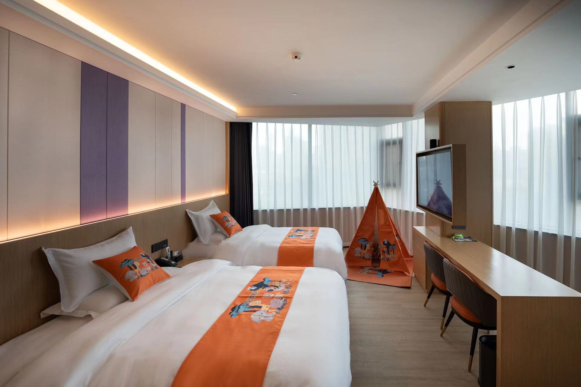 智美亲子主题房【智能小度客控+小童玩偶帐篷+大小床】