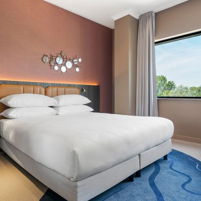 特大床房間飛機視野，客房，1張特大床，飛機視野 阿姆斯特丹科倫登廣場史基浦機場酒店優惠