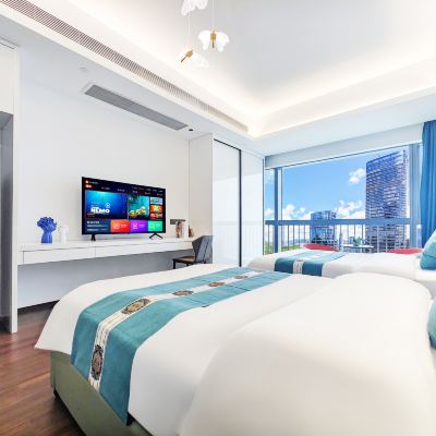 迪逸·舒享雙床房（洗衣機+冰箱） 珠海迪達國際公寓（橫琴口岸長隆店）優惠