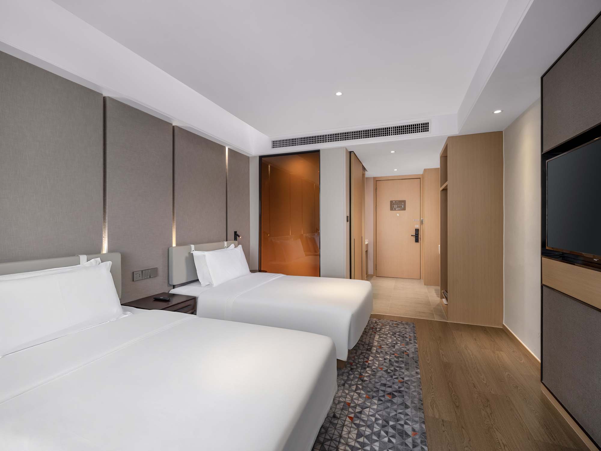 Holiday Inn Express Zhuhai Grand Theater by IHG豪华城景双床房（乾湿分离+化粧镜+大空间+minibar）