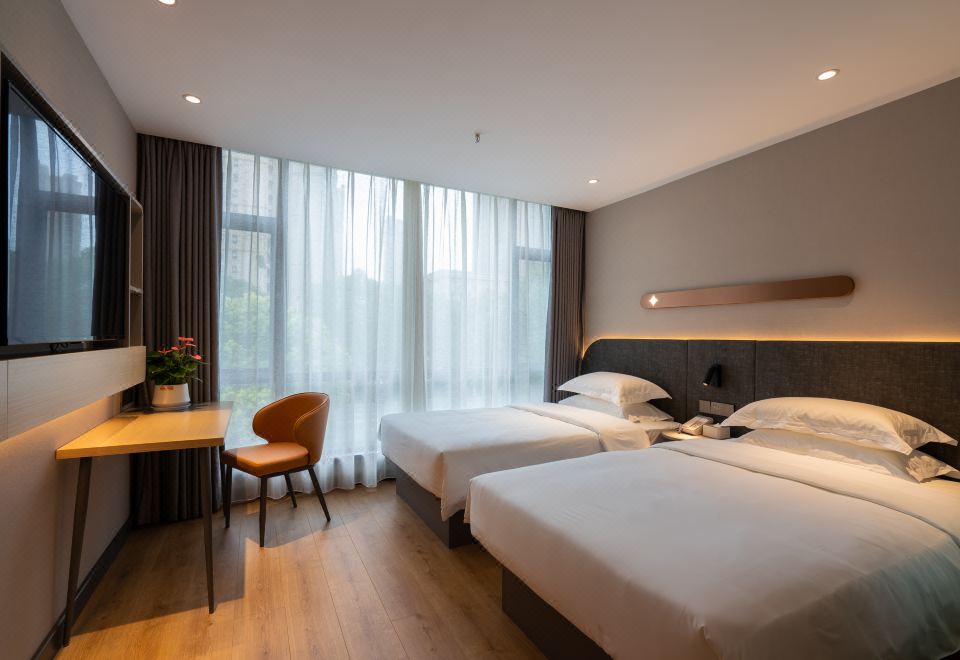 高級雙床房「溫馨舒適+樂享陽光房+可投屏電視」