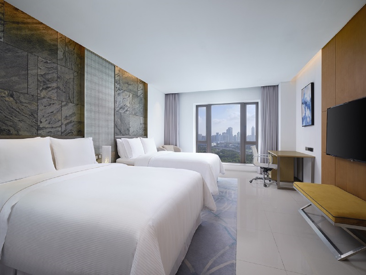 高级双床房-赏城市华灯