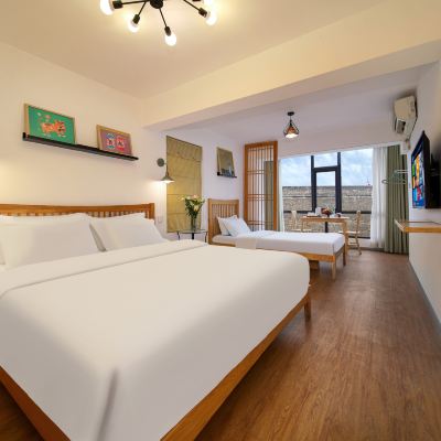 庭院丨沐歌城牆家庭房丨集中供暖獨立空調+乾濕分離 閱城瓦舍旅行飯店（西安鐘鼓樓南門店）優惠