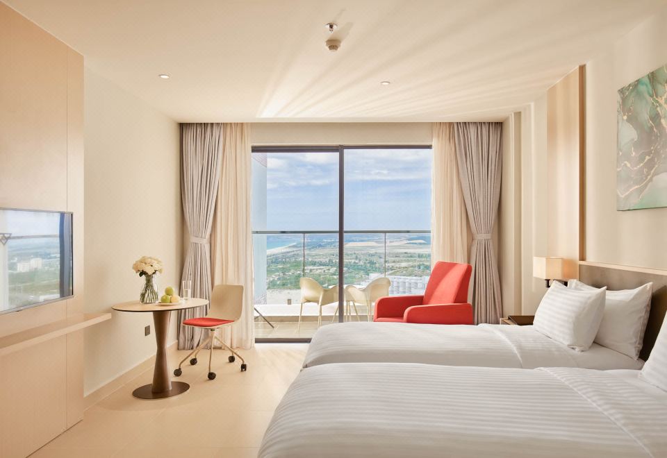 豪華雙床房（帶陽臺，山景）